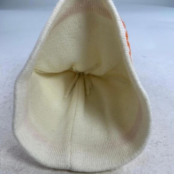 FLYLOW Pom Beanie Hat Cap Women's Ski Snowboard OSFM White Orange Beanies Hats - Picture 10 of 10